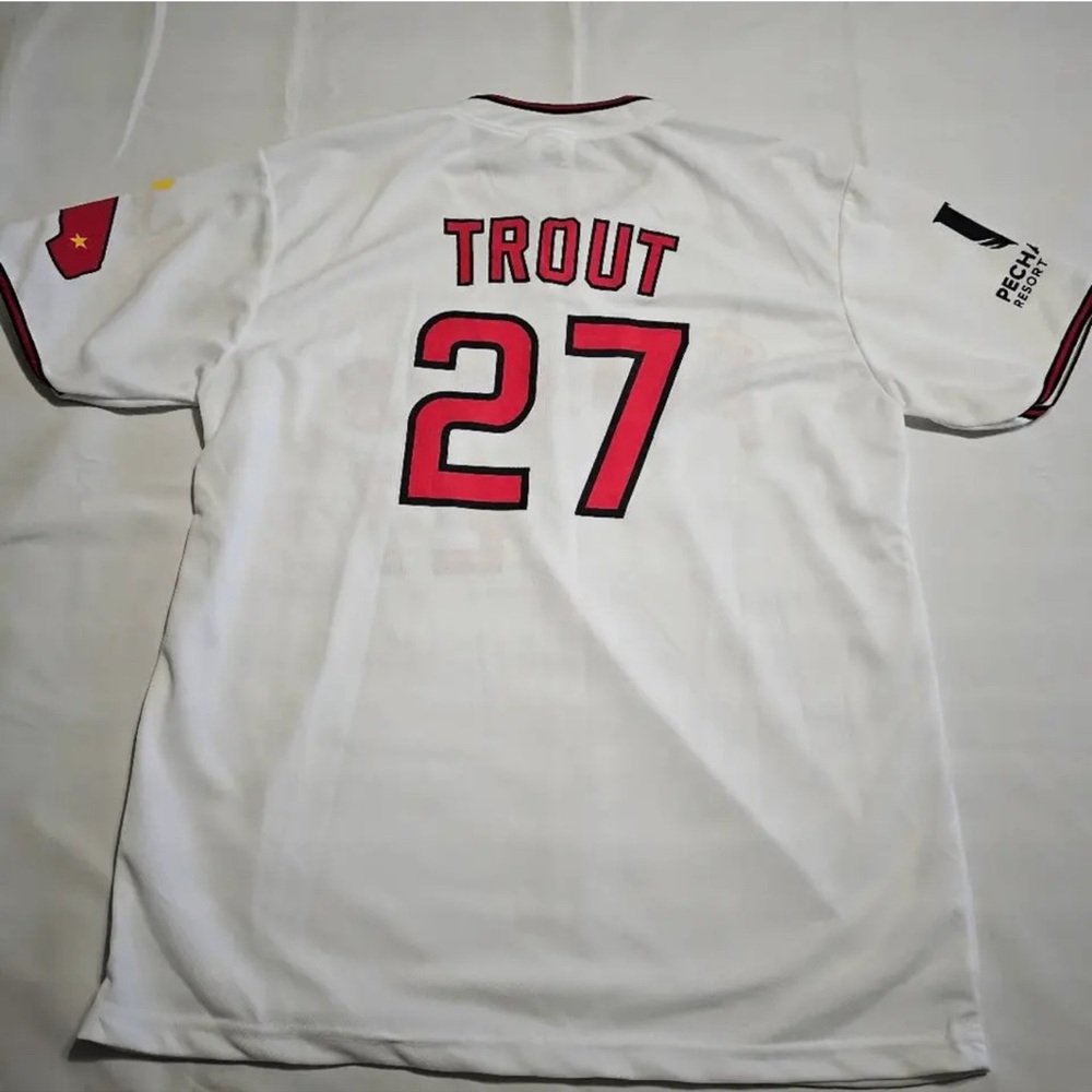 MIKE TROUT Angels Baseball Replica Throwback UNISEX MLB Jersey-2018-NEW-XL⚾️